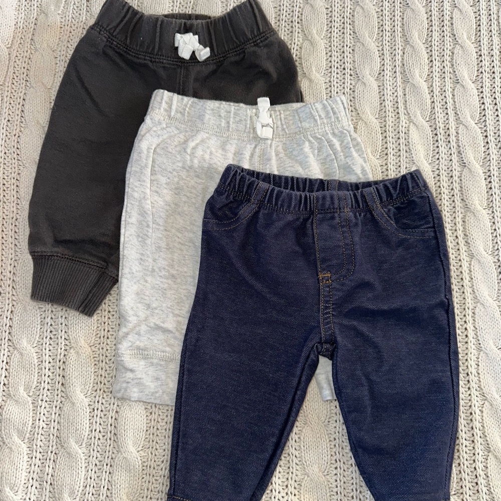 Carter's Infant Joggers - Black, Gray, and Navy